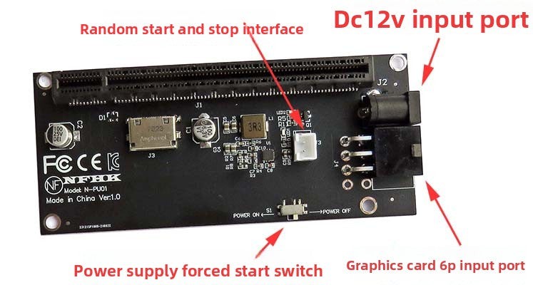 Server Power Supply NVMe M.2 to Oculink SFF-8612 External Graphics eGPU Adapter Repair Tools