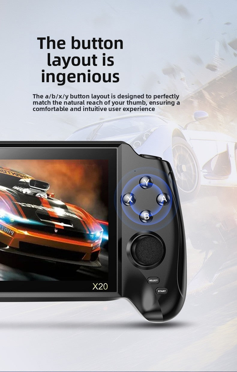 7" inch X20 IPS HD Dual joystick psp 4500mAh rechargable 2.4G Support wireless gamepad Linux games Handheld Game Player console GBA nostalgic retro NES game console FC