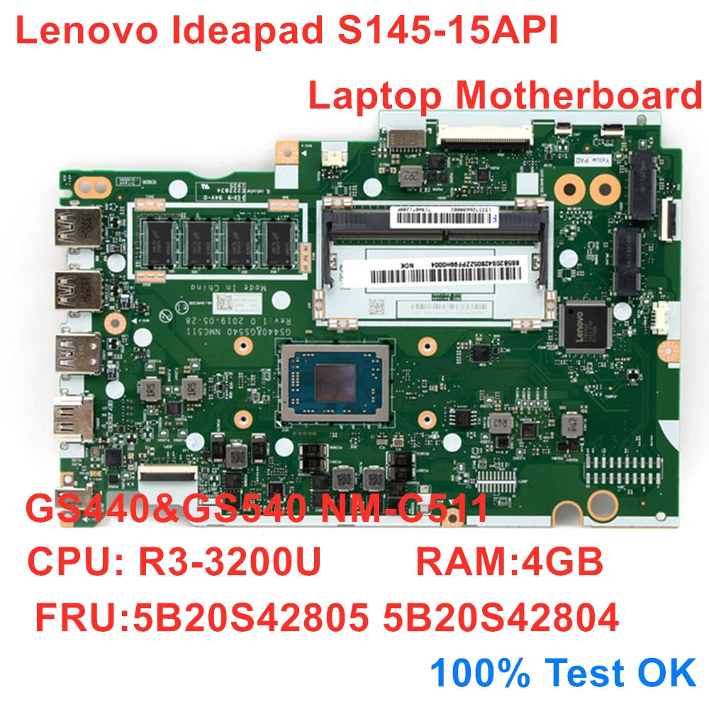 Lenovo ThinkPad S145-15API main board NM-C511 R3-3200U