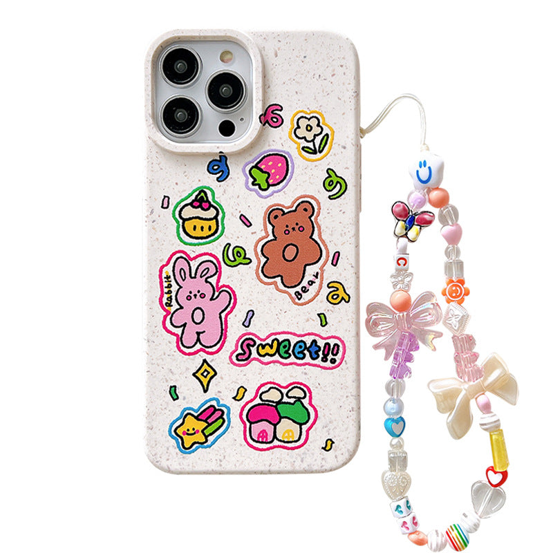 Accessories Cartoon sweet bear rabbit for iPhone14promax Apple 13 mobile phone case 11 new 12 drop