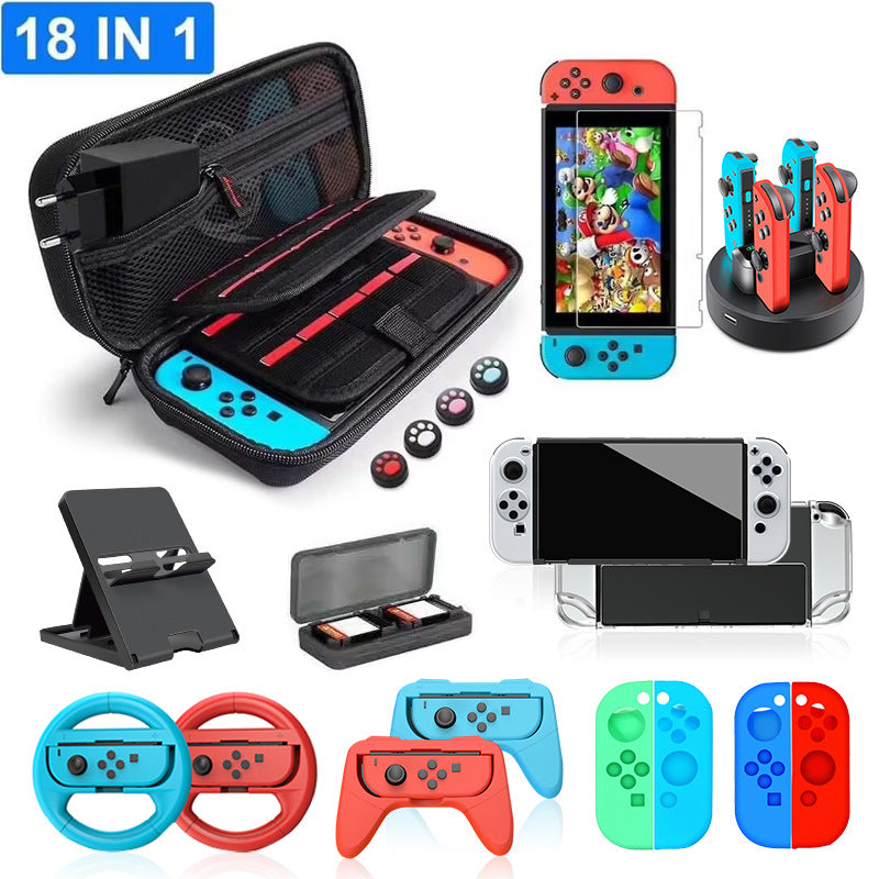 Suitable for Nintendo switch storage bag set switch OLED seat charger steering wheel game merchandise