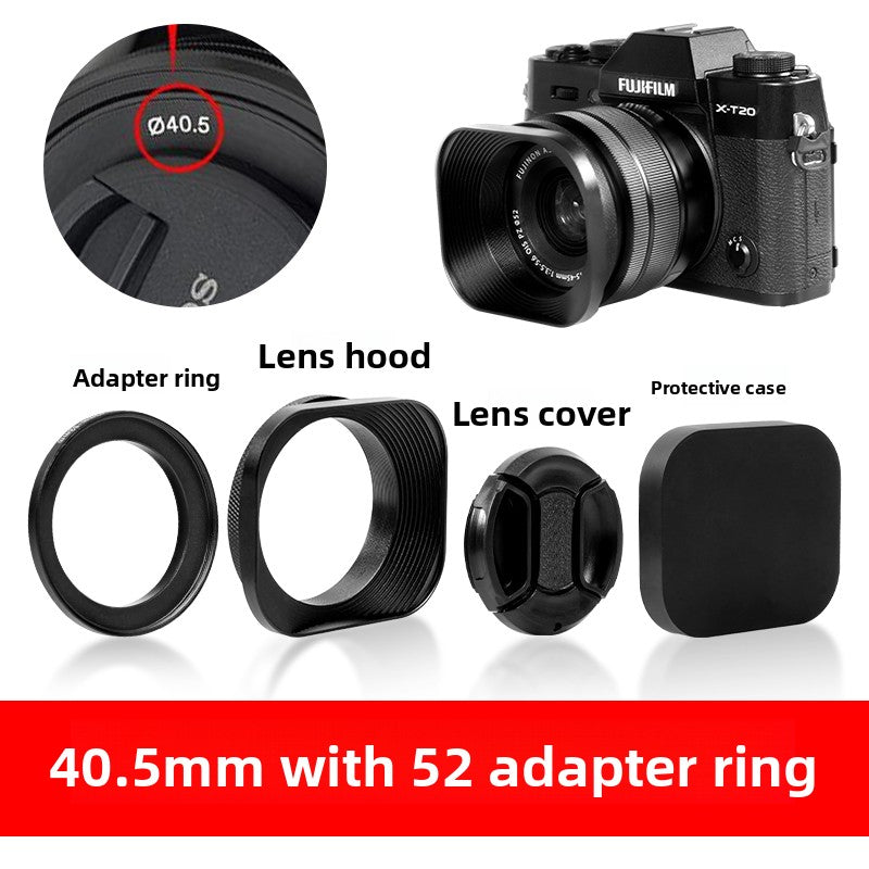 Square hood for Canon Sony Conn 16-50 Fuji 15-45/35 f2 52/43/46 mm Digital camera accessories