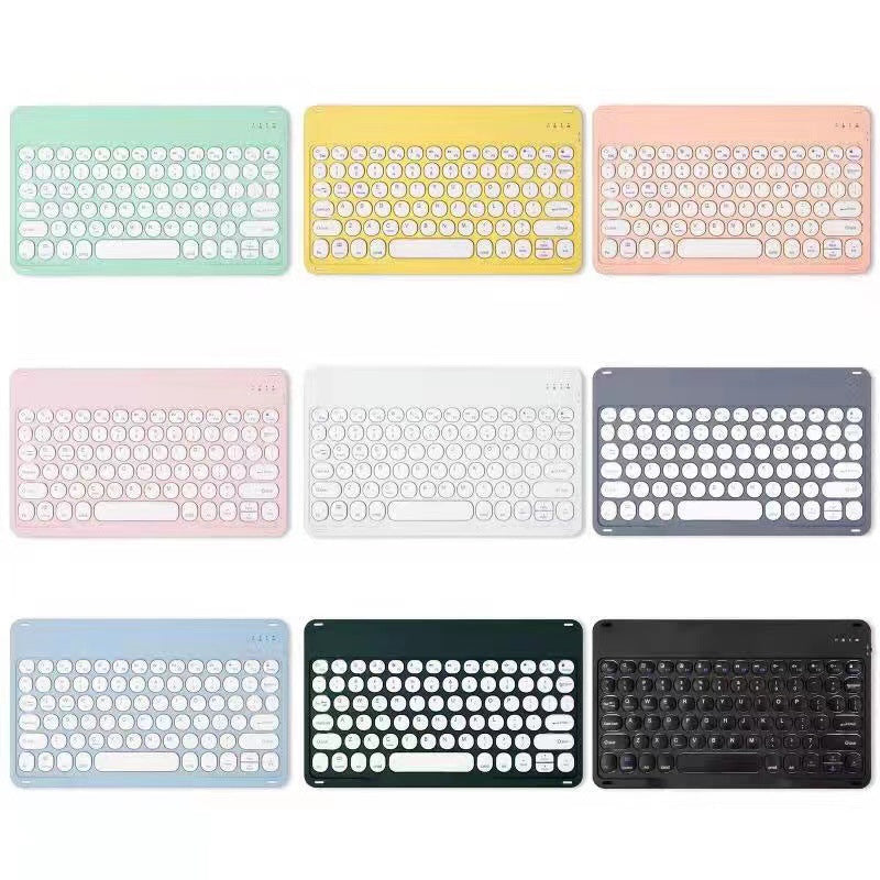 For iPad Tablet Keyboard 10 Inch Round Cap Color Touchpad Touch Bluetooth Keyboard Round Keycap Huawei Keyboard protective Accessories