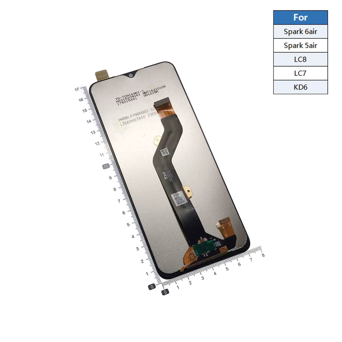 LCD Touch screen assembly for Tecno Spark6 LC7 LC8 KD6 KG5 BD4 6GO KE5 X656 KD7 display screen