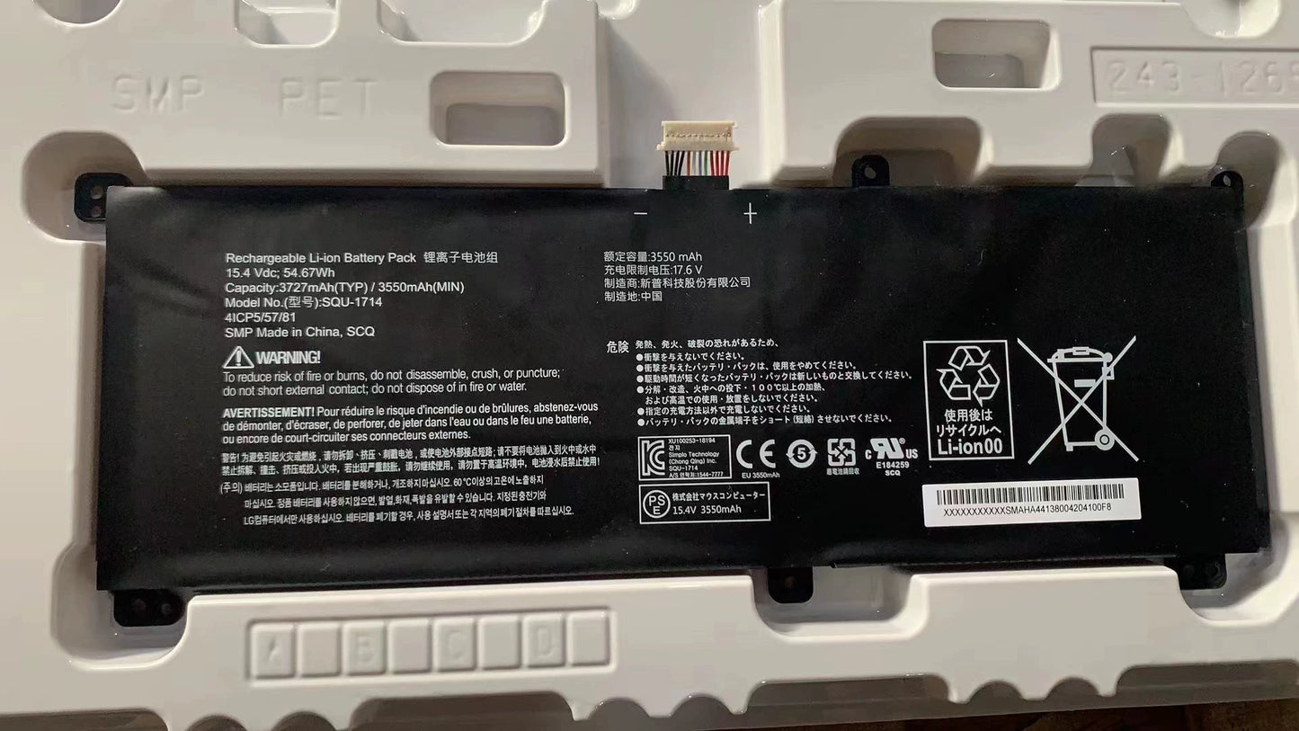 Original, Raytheon 911 SQU-1714 SQU-1710 SQU-1713/1611 Laptop Battery 1609 Low