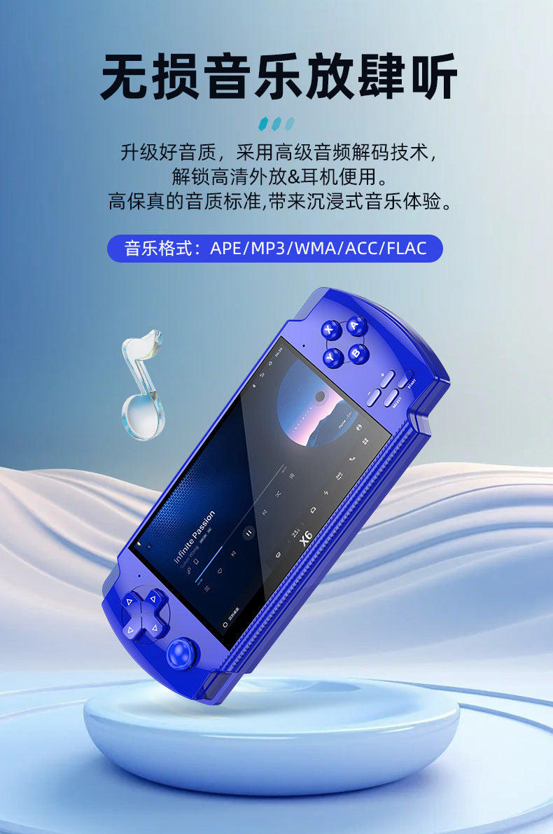 4.5" inch X6 IPS HD psp 1200mAh Type C rechargable 2.4G Support wireless gamepad games Handheld Game Player console GBA  NES