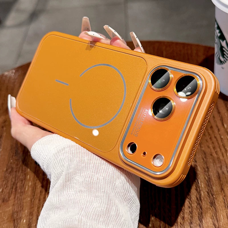 Ice heat dissipation Magnetic suction For iPhone 18promax mobile phone case New iPhone17 with lens film All-inclusive protection 16Pro Side heat dissipation and breathability 15 men's and women's cases Phone Accessories