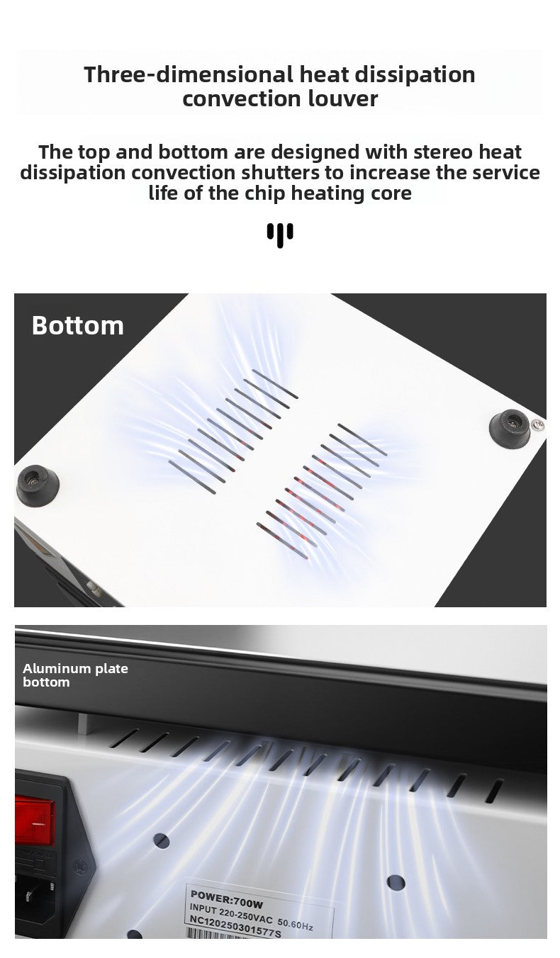 Constant temperature heating station, mobile phone repair, screen removal, LED lamp bead removal and soldering station, heating plate welding BGA preheating station