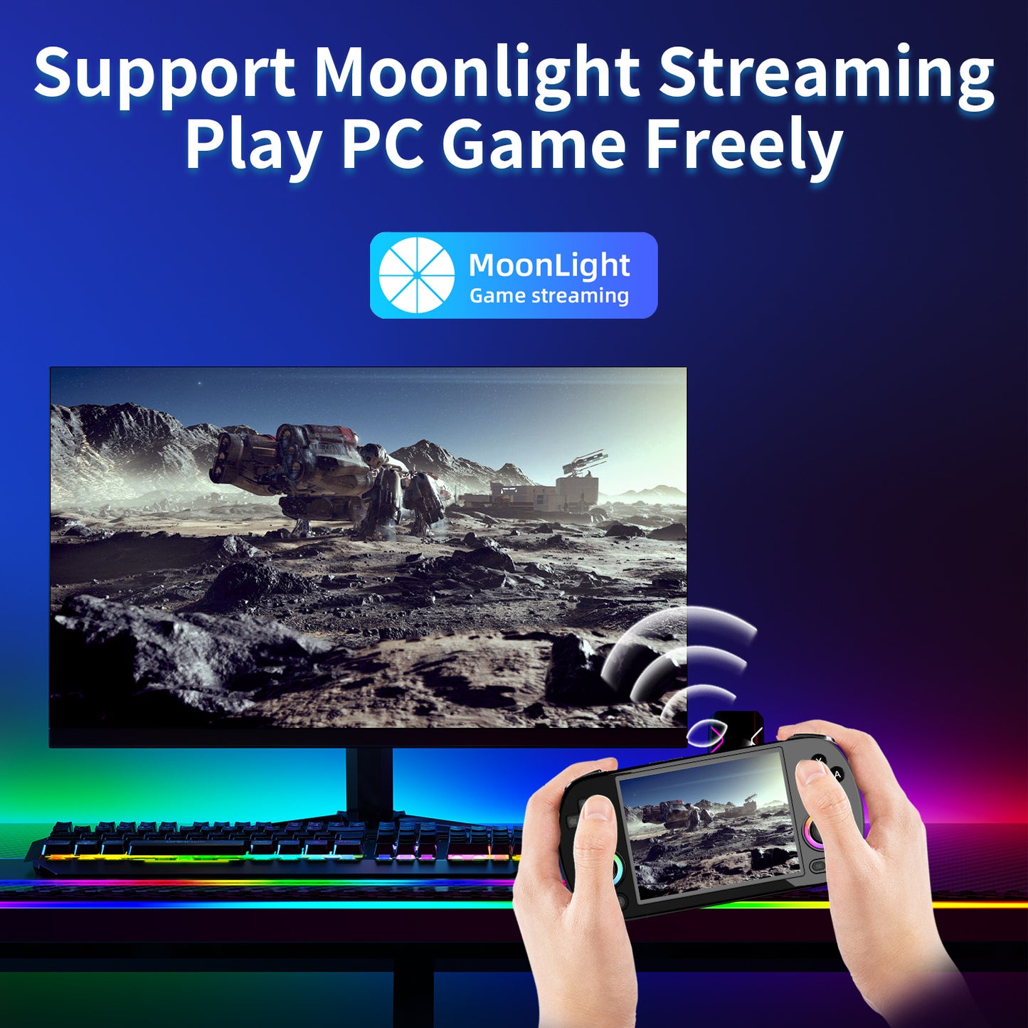 4" inch G40XXH IPS HD Linux 64G 128G 256G  RGB joystick 3200mA rechargable 2.4G Support wireless gamepad Ultra-Thin games Handheld Game Player console joystick ambient light retro, handheld game console, portable handheld
