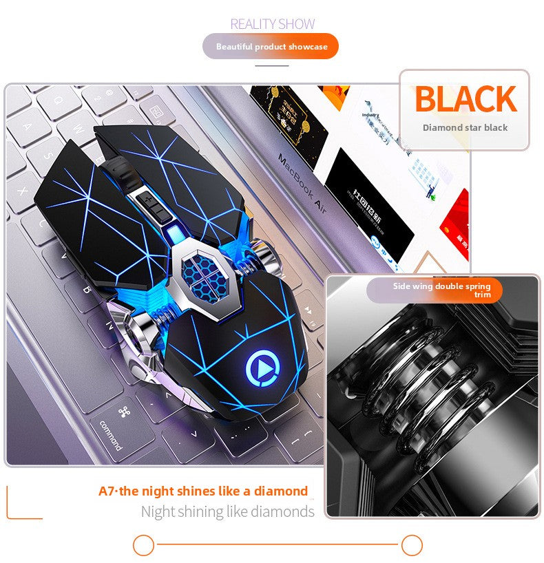 Silver Condor A7 Rechargeable Wireless Mouse Mute Computer Accessories Home Office Games