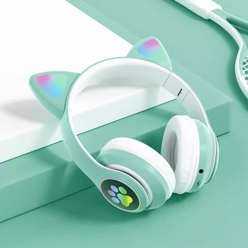 Accessories Cat Ear Luminous Headset STN-28 Girls' Cute Gaming Wireless Headset Bluetooth Headset