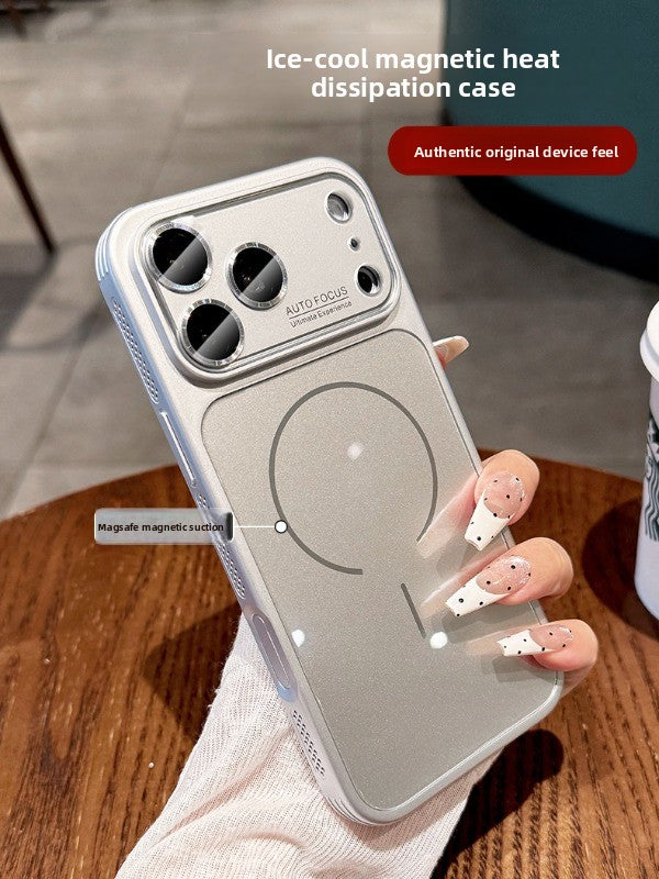 Ice heat dissipation Magnetic suction For iPhone 18promax mobile phone case New iPhone17 with lens film All-inclusive protection 16Pro Side heat dissipation and breathability 15 men's and women's cases Phone Accessories