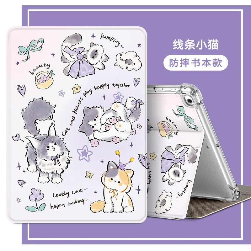 For apple ipad case air2 tablet 2026 new model 2018 silicone mini6/4 case ipad11 8 7 10th 9th generation 2025 anti-drop 2021 inch 9 all-inclusive 5 six Pro11 Tablet Accessories