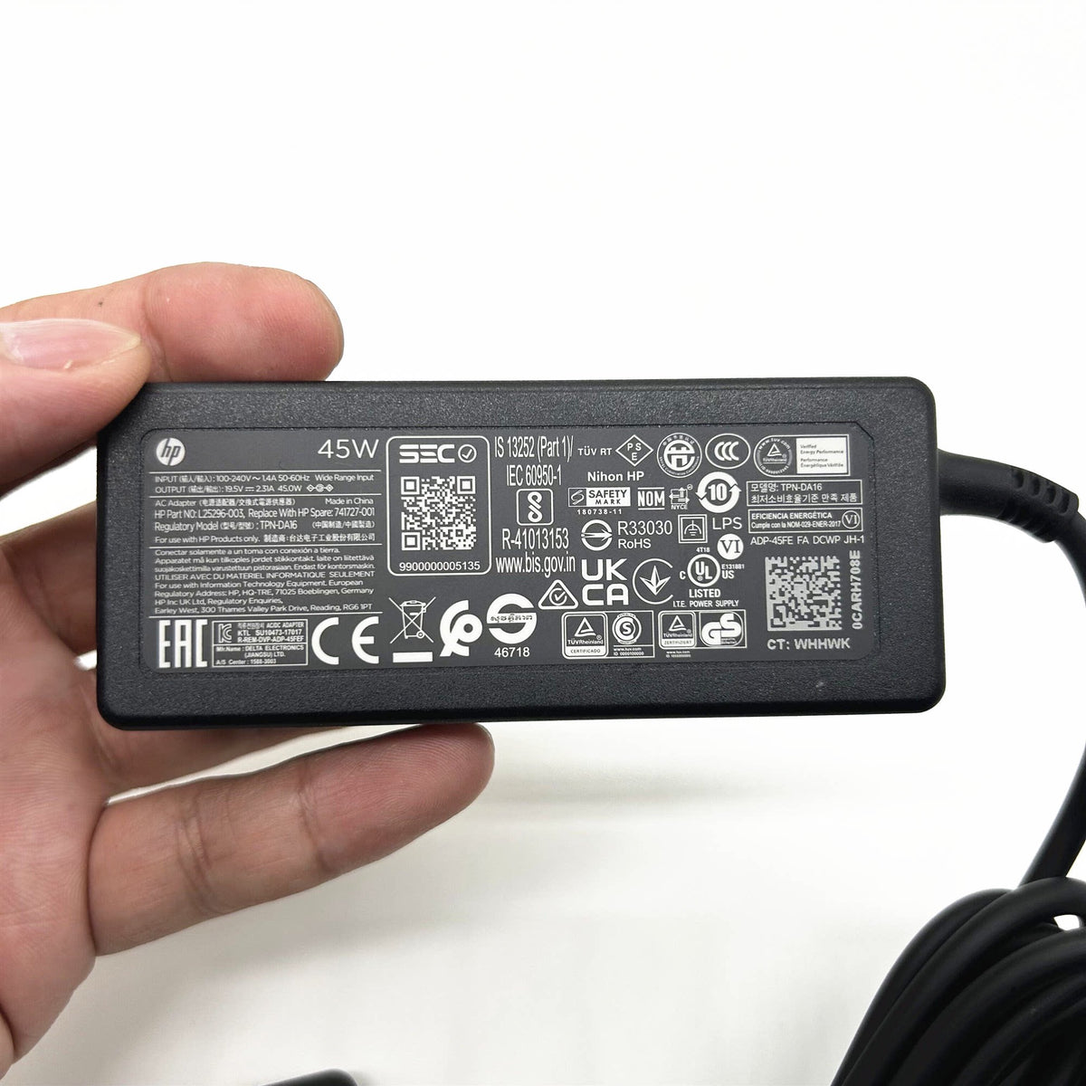 Genuine New TPN-DA16 45W 19.5V 2.31A AC Adapter Charger for HP Pavilion Stream ProBook x360 EliteBook Elite x2 Chromebook HP 240 245 250 G8 G9 G10 741727-001 TPN-CA14 TPN-LA15 HSTNN-CA4 Power supply HP laptop repair parts