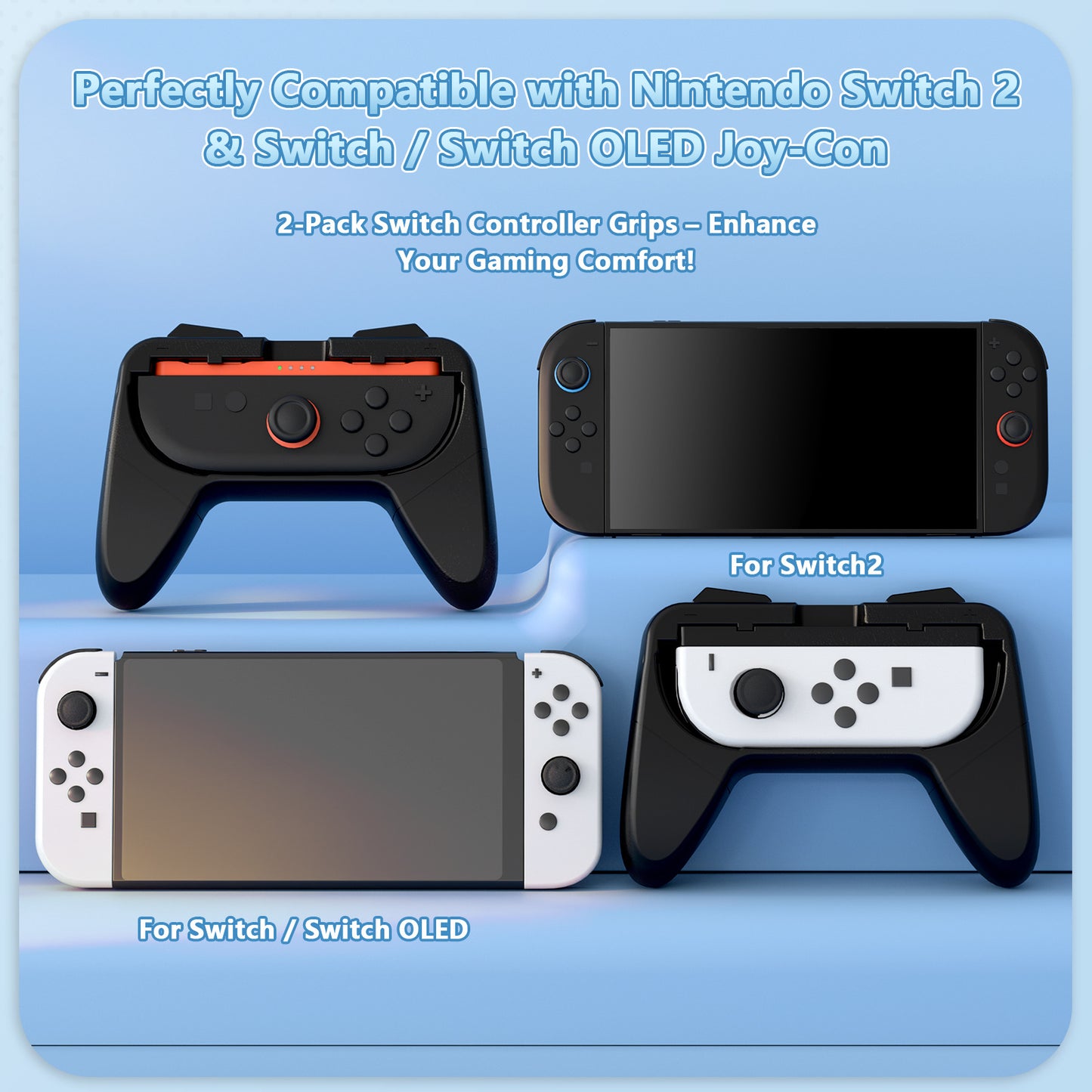 Switch 1/2 Universal Handlebar for Nintendo Swich 2 Joy-Con Grip Switch Handlebar