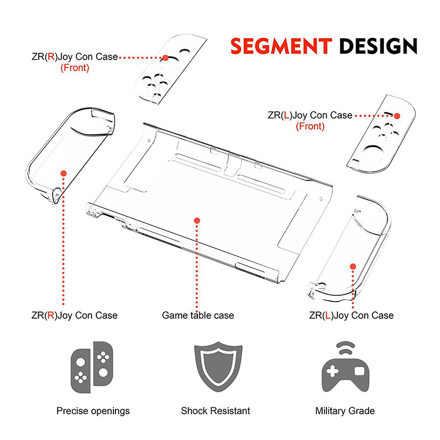 Suitable for Nintendo switch crystal case switch host protective case PC hard case NS game console protective case