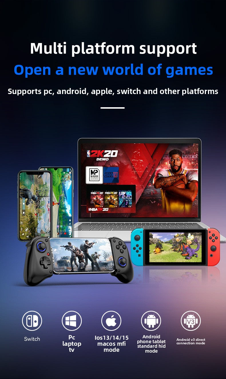 D11 Stretch Gamepad Wireless Bluetooth Hall Trigger Macro Back Key Switch Android IOS Streaming Handle PC