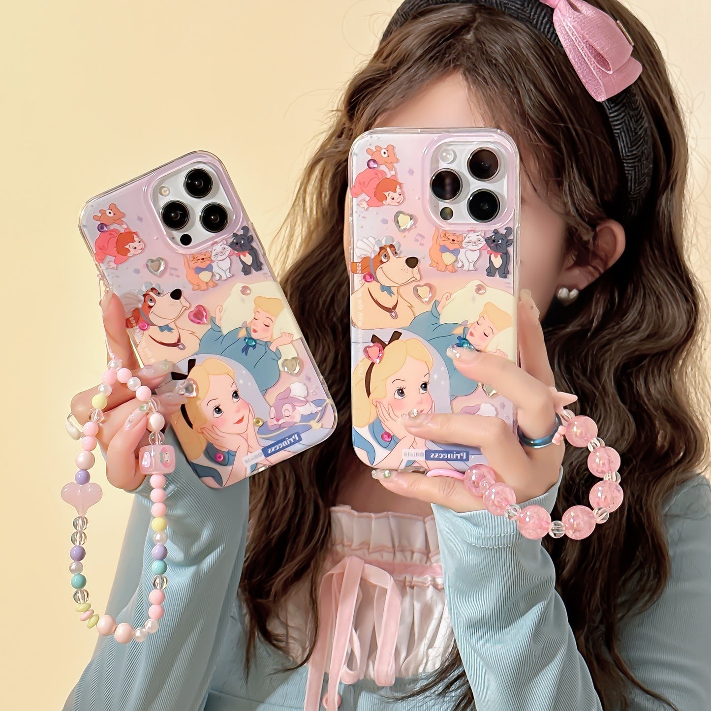 Accessories Cartoon Princess Alice DIY sticker diamond for iphone14pro max iPhone 13 case 12 niche 11