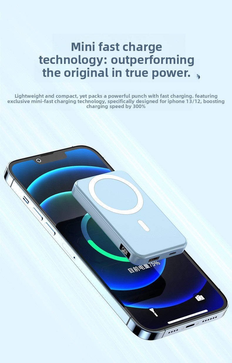 Magnetic fast charging power bank wireless with bracket mini mobile power supply
