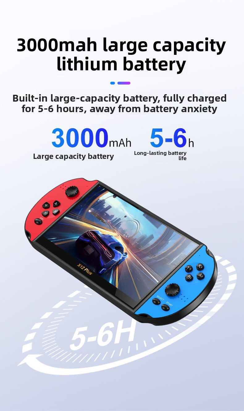 7.1" inch X12PLUS IPS HD Linux Dual Models 3000mAh rechargable 2.4G wireless gamepad games Handheld Game Player console Mini arcade 8 big emulator retro PSP handheld FC GBA