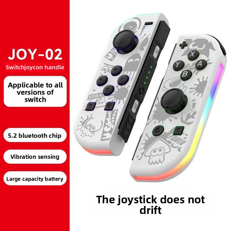 Switch joycon left and right gamepad colorful RGB light effect wake up 5.2 Bluetooth vibration somatosensory