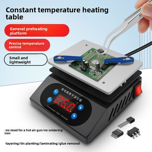 Heating table intelligent constant temperature preheating platform mobile phone repair welding mini reflow soldering table pcb small Repair tools