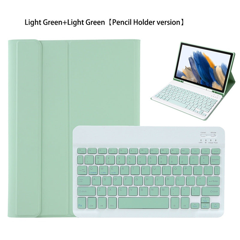 Suitable for A8 Samsung s6lite Tablet 10.4 Leather Case S9FE Bluetooth Keyboard A7 Protective Case S7 Pen Slot S8 A9 + protective Accessories