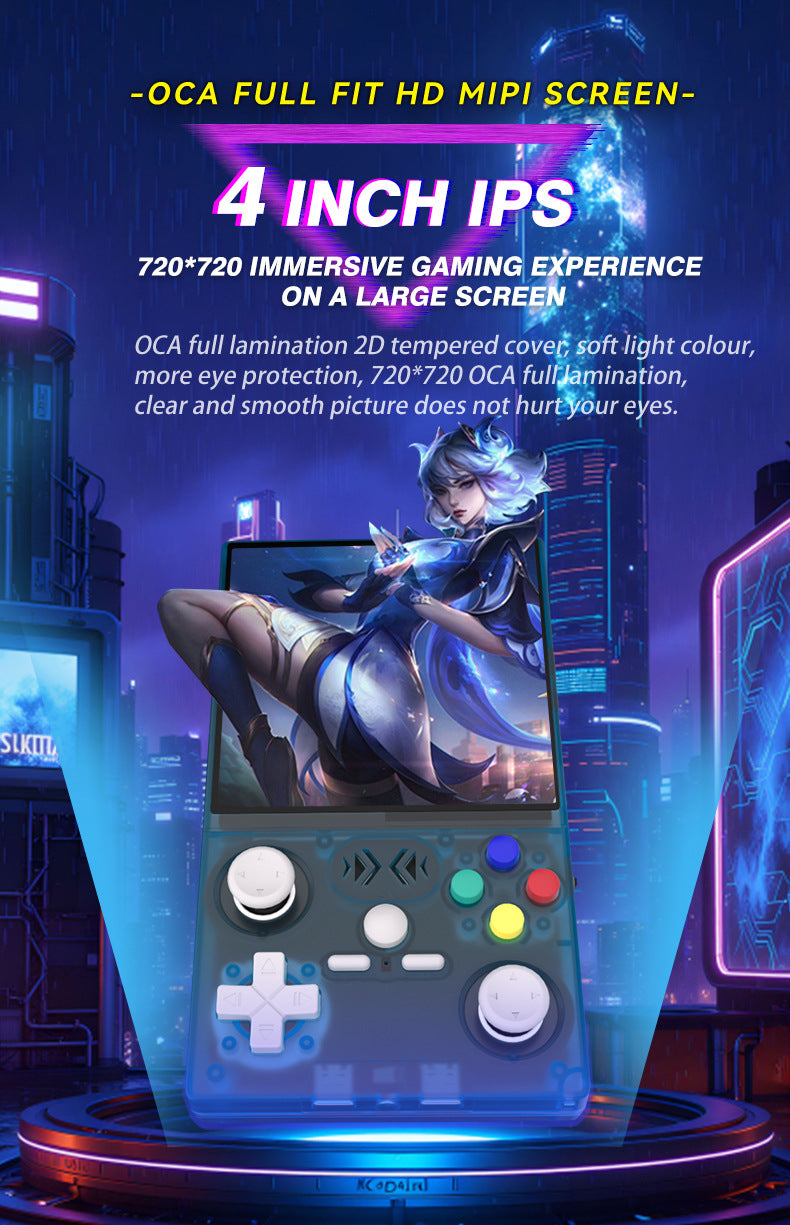 4.0 4" inch XF40V IPS HD Linux wifi 3D big joysticks RGB 4000mAh  rechargable PSP games Handheld  Player console