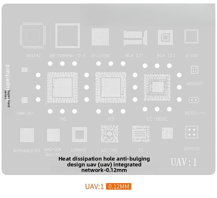 DJI drone aerial photography UAV main board CPU H3H6/LC1860C BGA Reballing Stencil repair tool