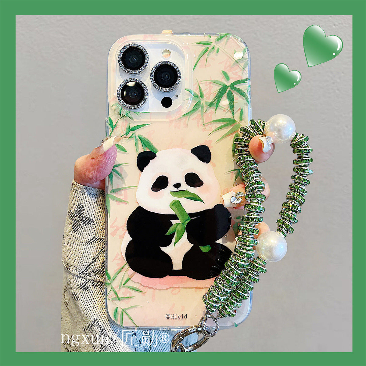 Accessories for iphone15 mobile phone case 13/14 fun small fresh cute panda 14pro apple 15promax tide