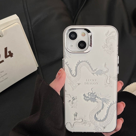 Accessories Guochao New Year's Laser Dragon for Apple 15promax mobile phone case iphone13 new 14pro women's 12