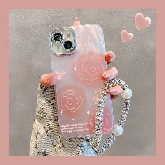 Accessories for iPhone 15 case iphone14promax feather rose bracelet 13 premium sense 12 Internet celebrity female