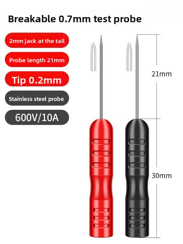 Multimeter probe pen extra tip steel needle thin needle adapter lengthened extension replacement needle can be broken thread Repair tools
