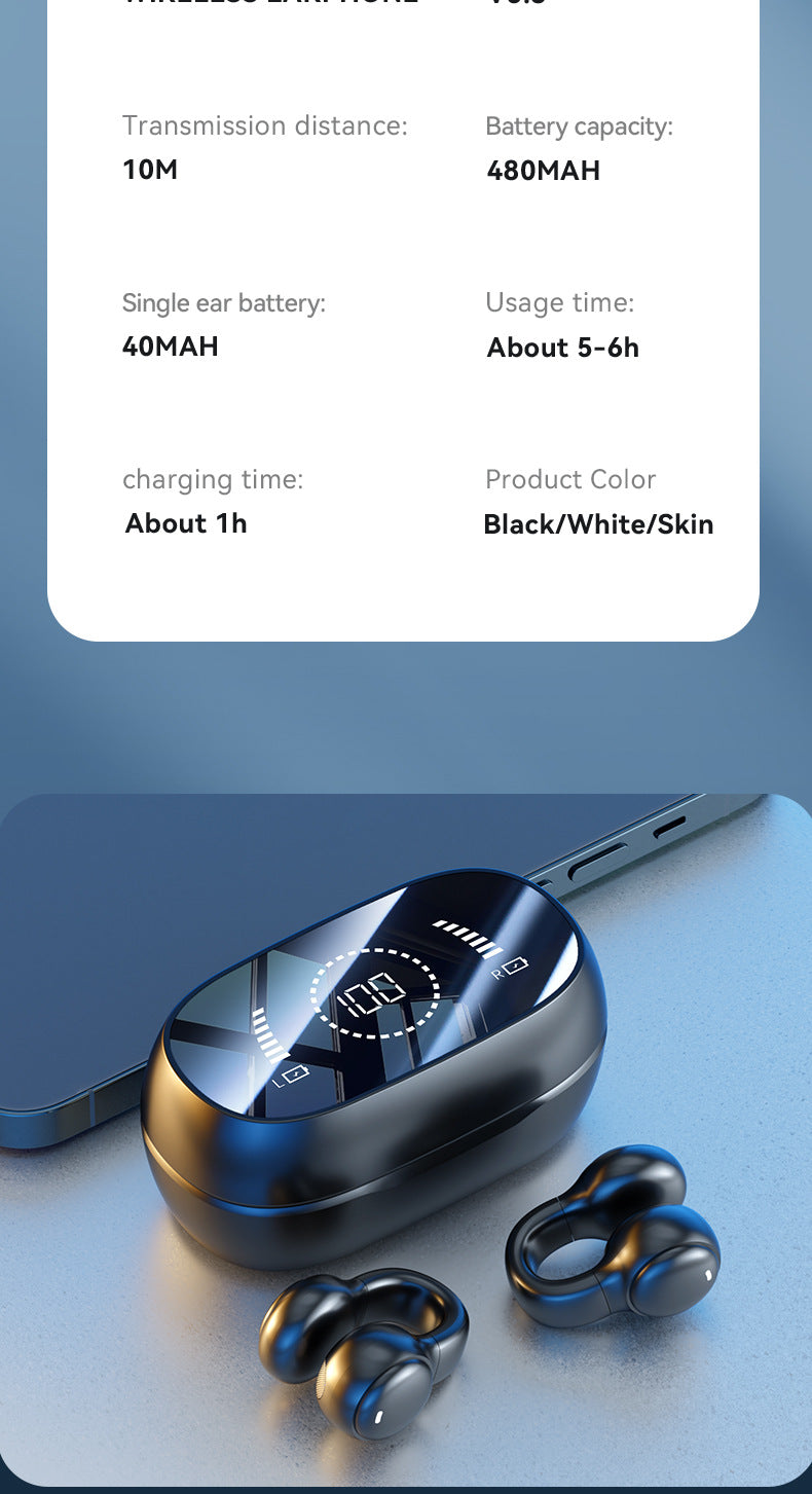 Accessories Customized M47 ear clip type bone conduction Bluetooth headset Non-in-ear sports digital long battery life headset