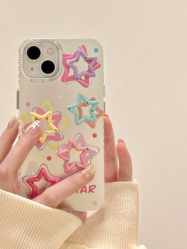 Accessories for Apple 14 color stars mobile phone case iphone13pro creative niche 14promax women's new 12