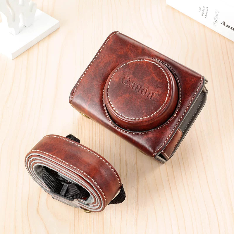 Suitable for Canon G7X3 Protective Case G7X2 Camera Case G11 G12G15/16 G1X2 Leather Case Camera Case Digital camera accessories