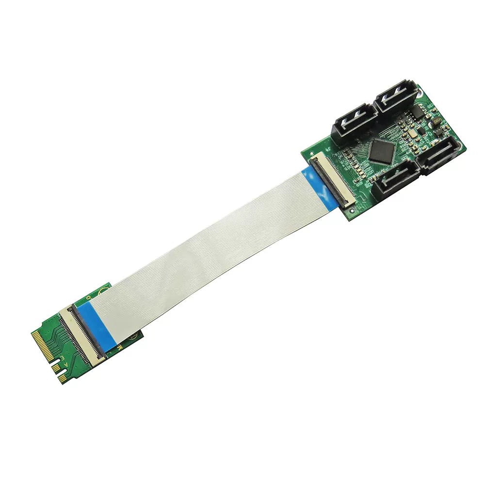 ASM1064 M.2 WiFi to 4 SATA 3.0 adapter extension cable Support Black and White Synology Repair Tools