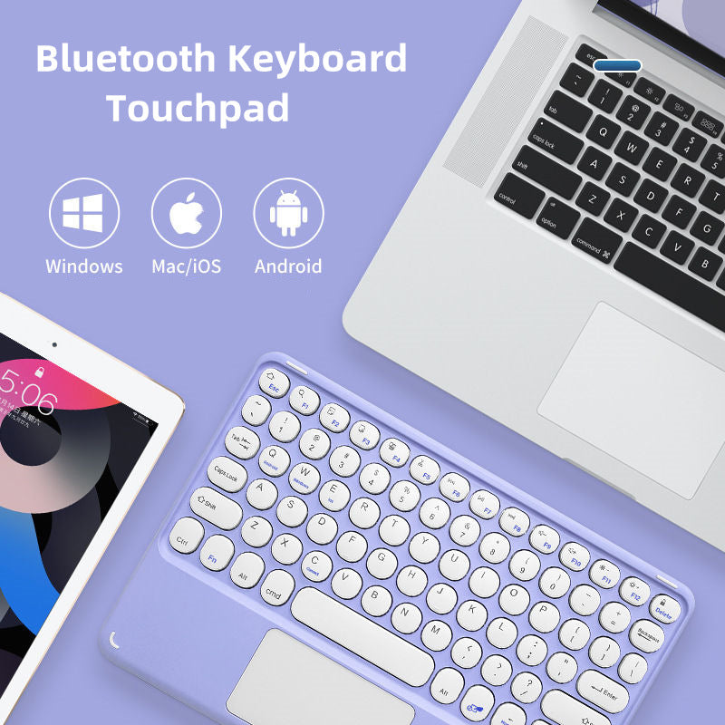 Applicable to iPad Bluetooth Keyboard Wholesale Mute Magic Control Bluetooth Keyboard Tablet Lightweight Bluetooth Keyboard and Mouse Set protective Accessories