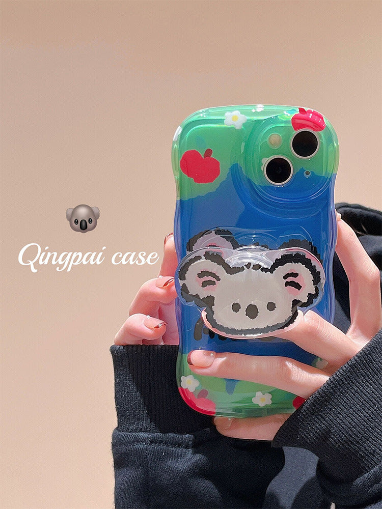 Accessories (Shipping fee not included) Korean koala bracket is suitable for iphone14 mobile phone case cute apple 13promax new 12 women 11 cartoon