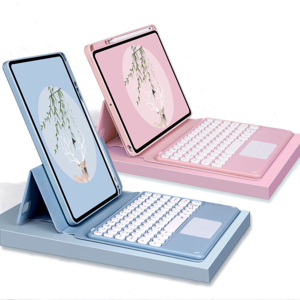 For IPAD 10th generation 10.9 protective case AIr5 tablet 4 Bluetooth keyboard 10.2 Magnetic rotary leather case protective Accessories