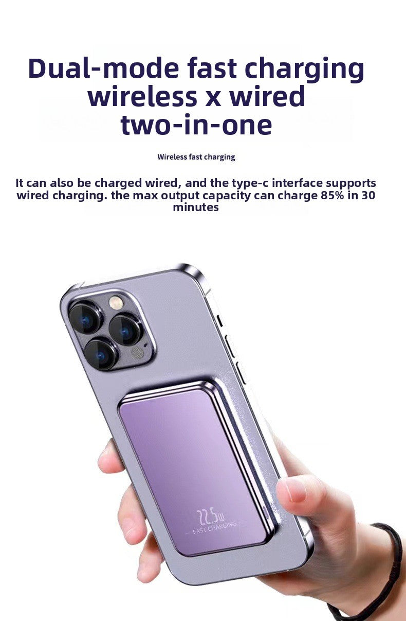 Metal magnetic power bank super fast charging 20000mAh mini compact portable mobile phone mobile power supply