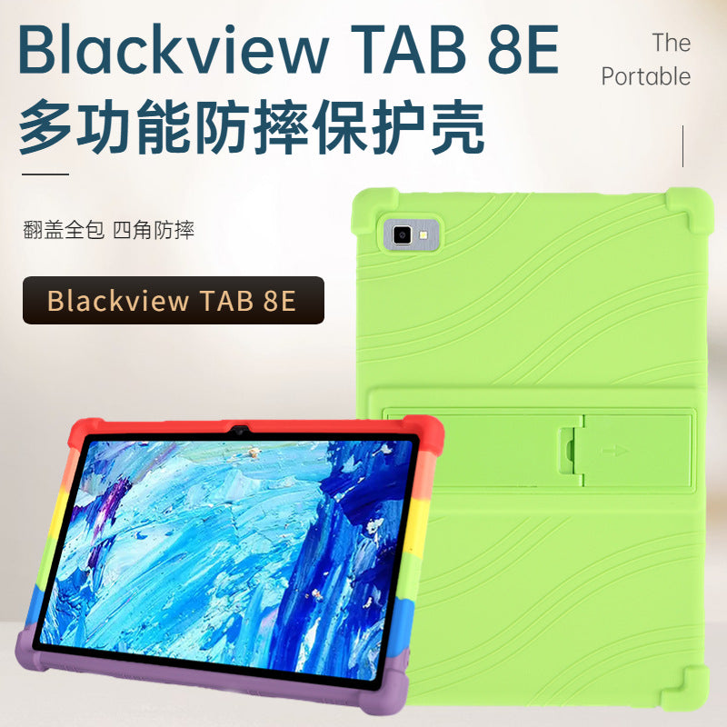 Applicable to Blackview TAB 8E flat plate protective case 10.1 inch hemming with bracket anti-drop silicone protective case Protect cace