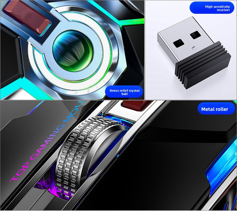 Silver Condor A5 wireless mouse, charging game RGB luminous silent computer accessories Amazon manufacturer private mold