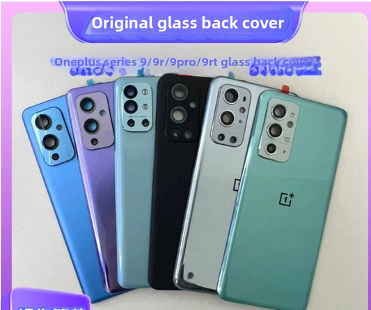 AAA+ quality For OnePlus Back Battery Cover Door Rear Glass Oneplus 9 9R 9Pro 9RT Battery Cover  Case With Camera Lens OnePlus phone repair parts