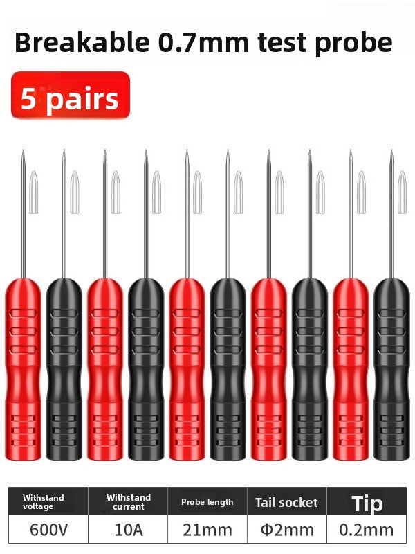 Multimeter probe pen extra tip steel needle thin needle adapter lengthened extension replacement needle can be broken thread Repair tools