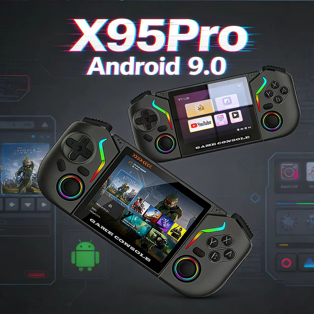 3.5" inch X95 PRO  PSP HD wifi Android 9.0 dual system Retro Handheld Game Console 3000mAh type C rechargable 64GB/128GB Portable Gaming Device  Game Player console