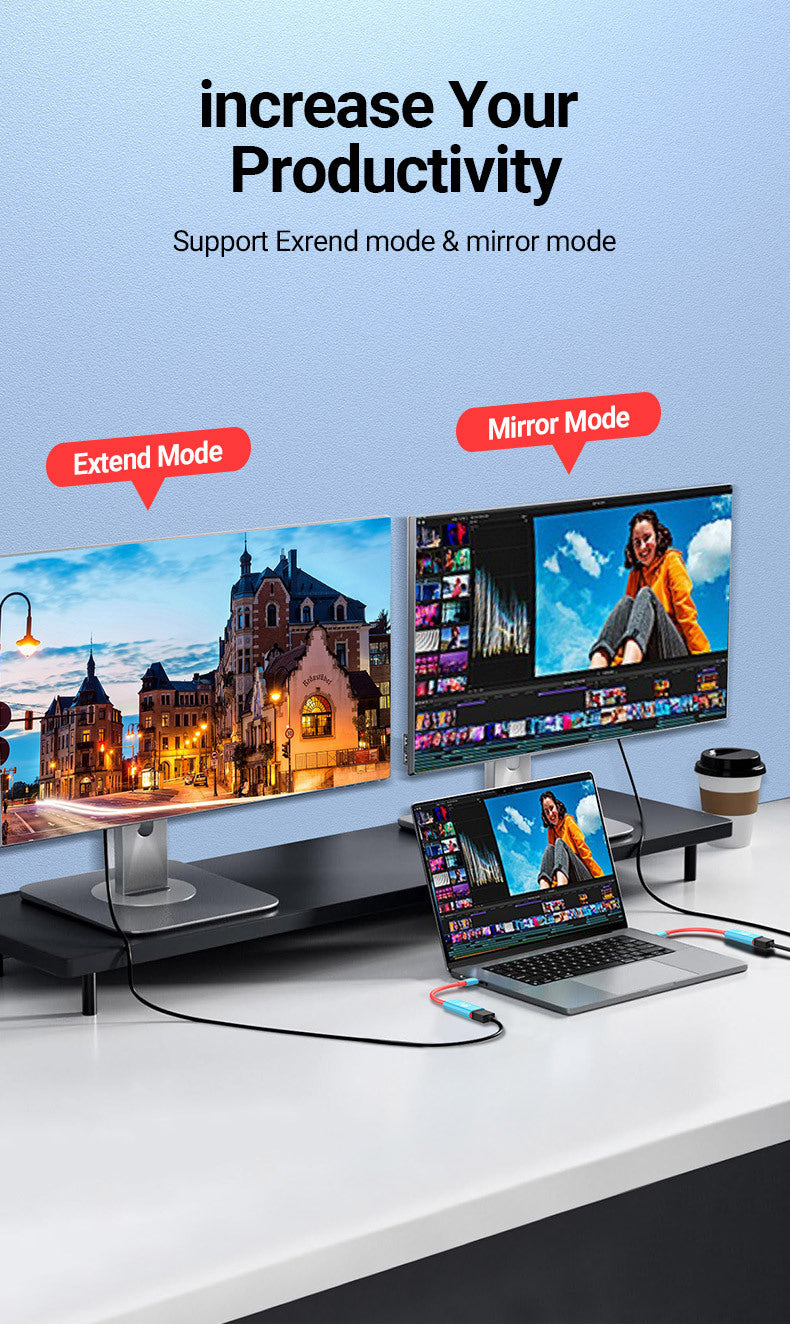 Switch converter type-c adapter cable mobile phone computer same screen cable 4k30hz video high definition screen cable