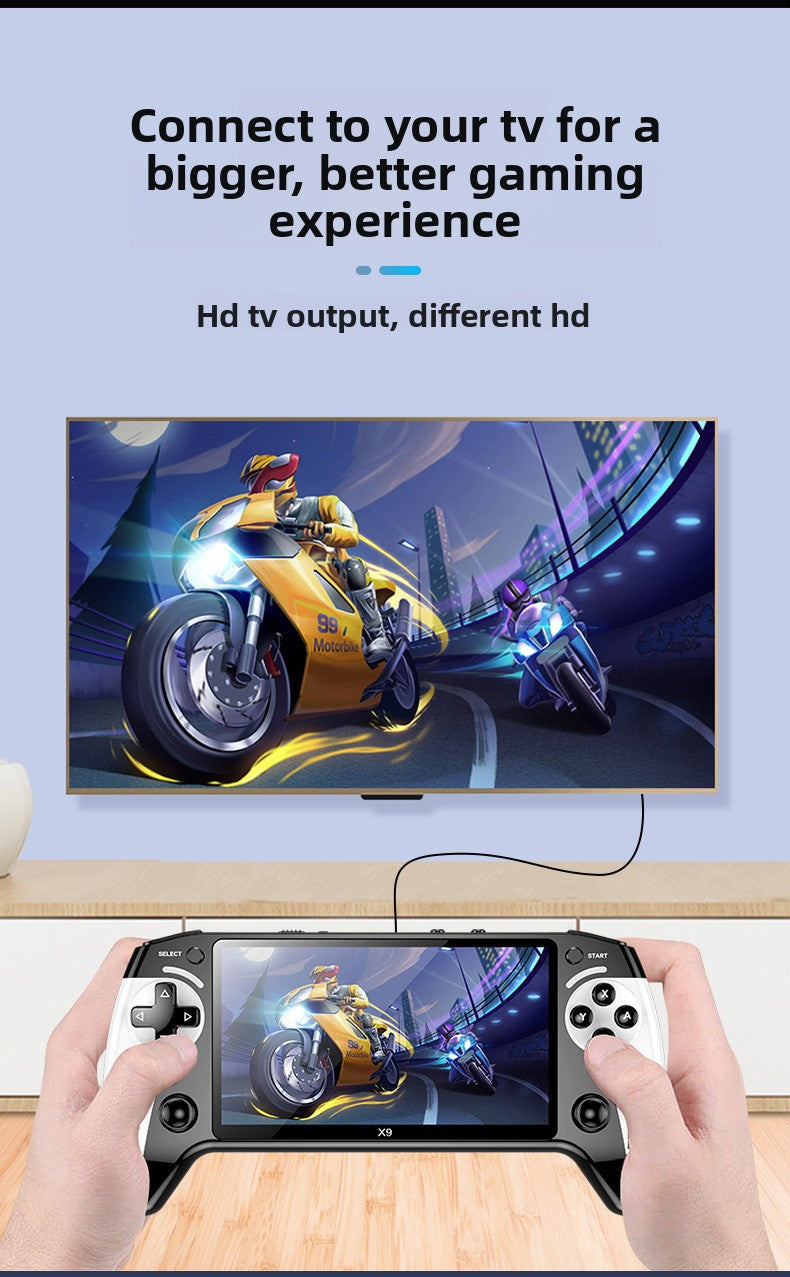 5.5" inch x9 IPS HD PSP lINUX 2000mAh type C rechargable games Handheld Game Player console supporting wireless gamepad connected