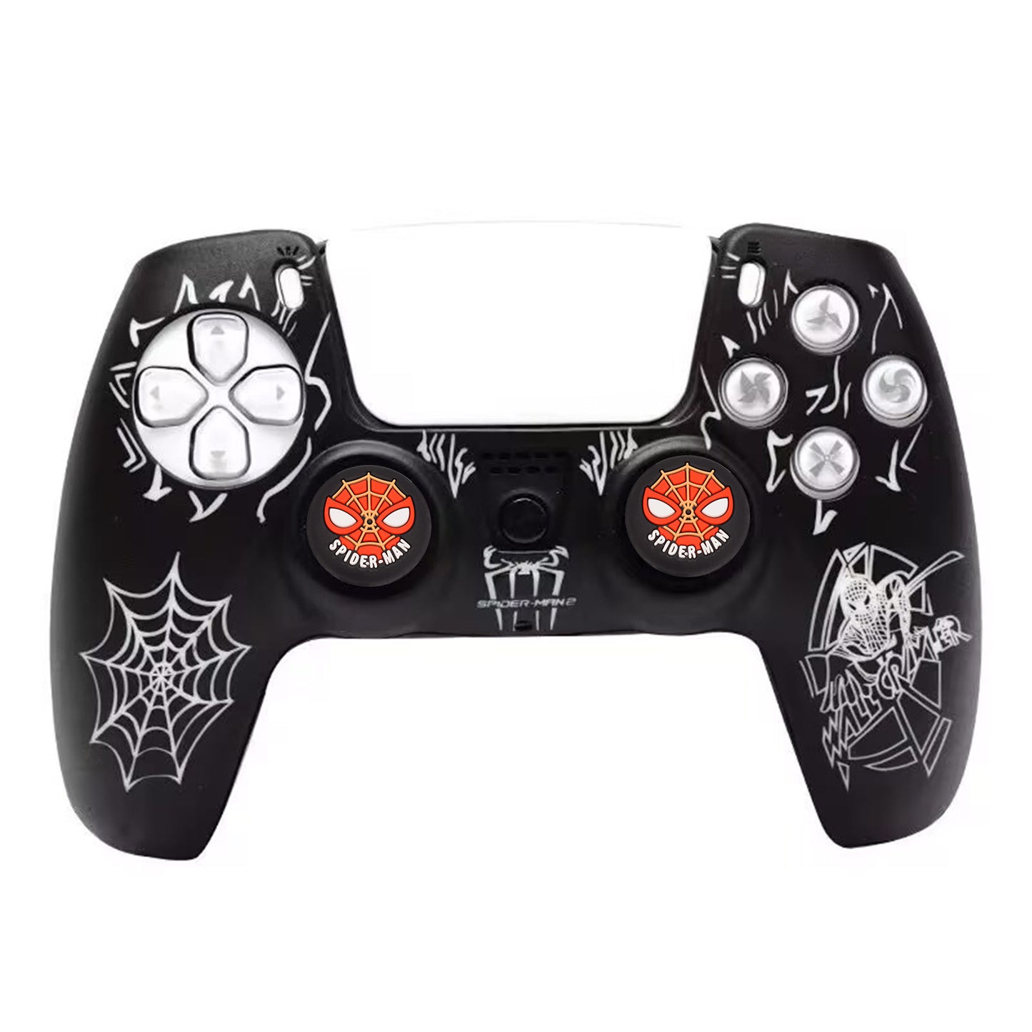 PS5 gamepad protective cover Halloween pattern element handle silicone cover non-slip and dust-proof, including 2 silicone caps