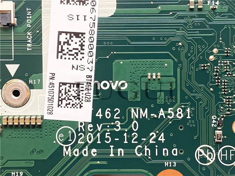 (Shipping fee not include) lenovo motherboard system board T460 01AW324 i5-6200U NM-A581 集成motherboard system board